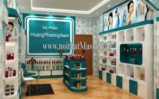 Thiết kế cửa hàng mỹ phẩm của chị Phượng ở Quận Tân Bình, HCM